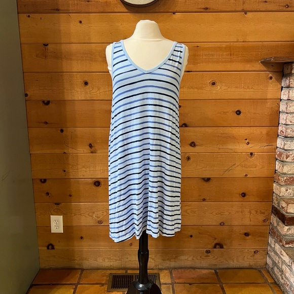Gap NWT Blue Stripe Dress - Picture 1 of 4